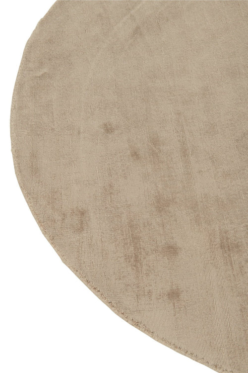 J-Line tapijt Rond Handgemaakt - viscose - beige