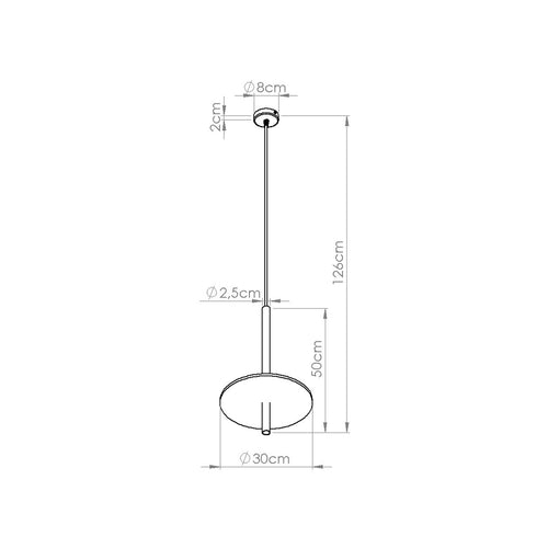 Sollux Lighting Hanglamp FELTRO 1 zwart/navy - 30x30x126cm