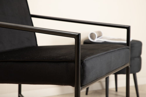 Rebellenclub Fauteuil Estiva - Zwart Fluweel - vtwonen shop