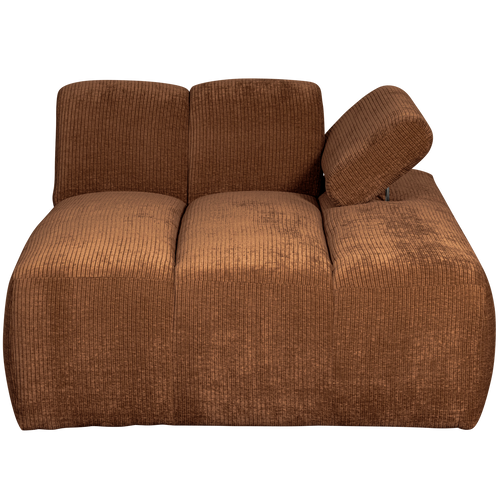 WOOOD chaise longue element rechts Mojo - Ribstof - Roest Bruin - vtwonen shop