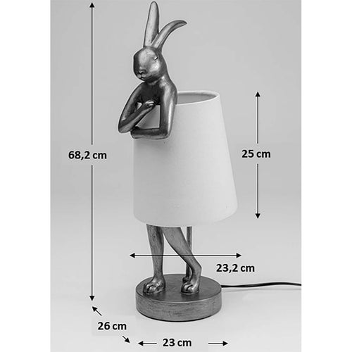 Kare Design tafellamp Animal - konijn - 68cm - goud en groen