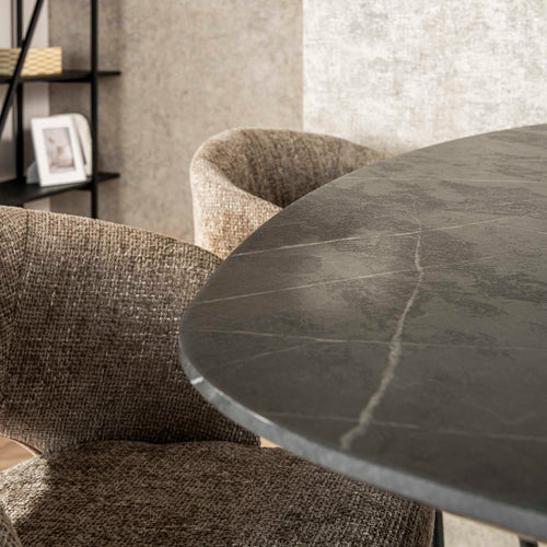 Giga Meubel Bartafel Kruisframe - Keramieklook - 140x80x93cm