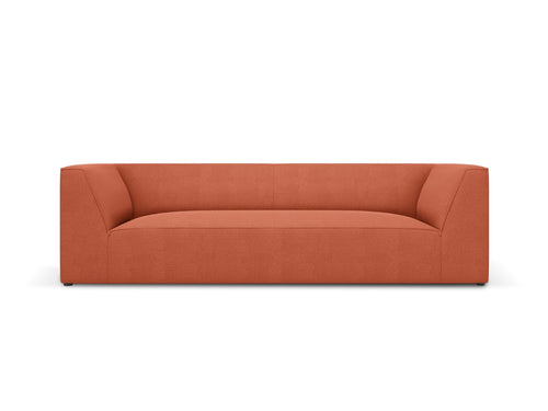 Micadoni - Bank "Ruby" 3 zitplaatsen, structurele stof, koraal - 93x232x69cm