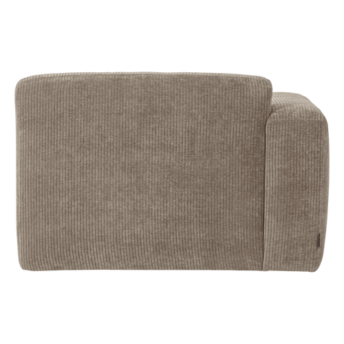 WOOOD chaise longue bank links Mojo Base - Rib - Donkerzand - 74x112x162