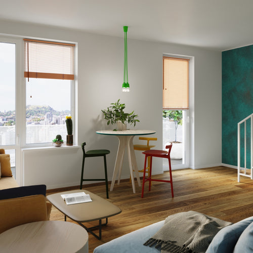 Sollux Lighting Hanglamp DIEGO 1 groen - 9x9x90cm