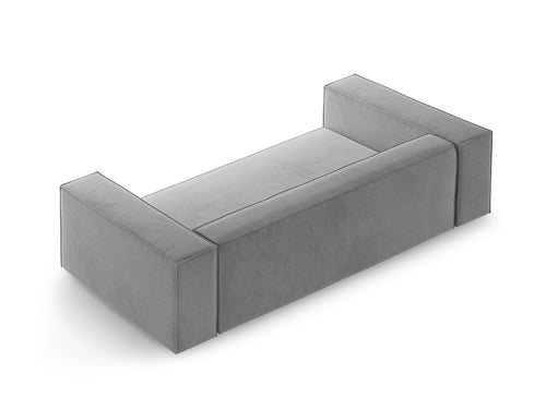 Cosmopolitan Design Bank Arendal 2-zits, chenille met ribbeleffect donkergrijs - 102x180x70cm
