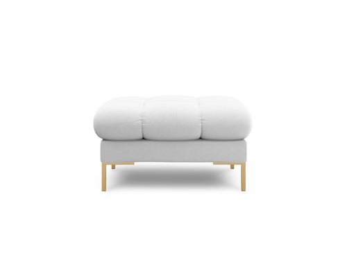 Cosmopolitan Design Poef Bali structurele stof, lichtgrijs - 60x60x41cm