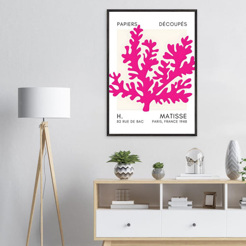 Artfulprints Poster Matisse – Aqua bloom pink   - 30x40 cm - Roze