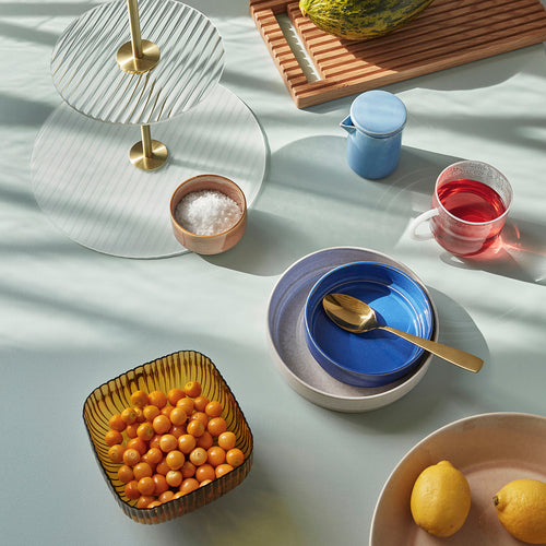 Hübsch etagere Ripple - glas/ijzer - ø30xh31cm - vtwonen shop