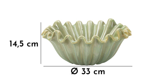 Mauro Ferretti schaal - Ø 33x14,5 cm - groen
