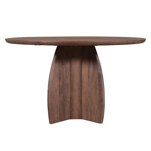 DÉJA Living Eettafel Iris - Rond Donkerbruin Hout - 130x130x76cm