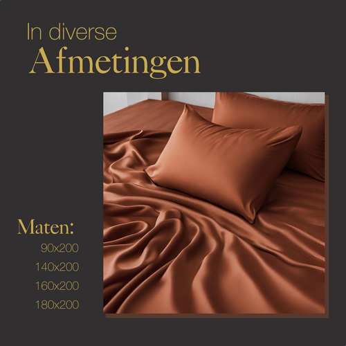 Ten Cate premium - hoeslaken - 180x200 - 100% katoen satijn - oranje