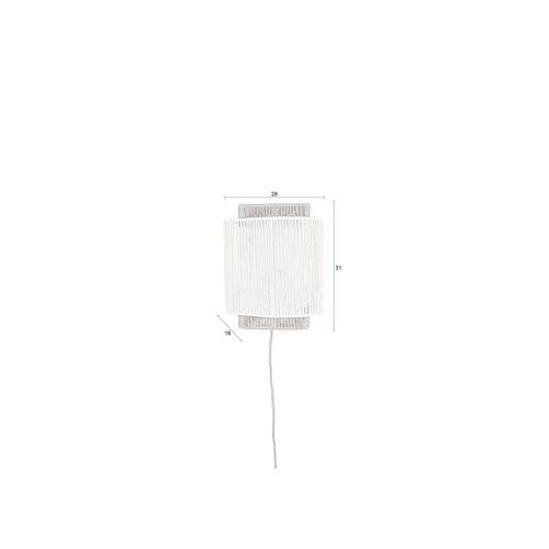 Dutchbone Elon Wandlamp Beige/ Zwart