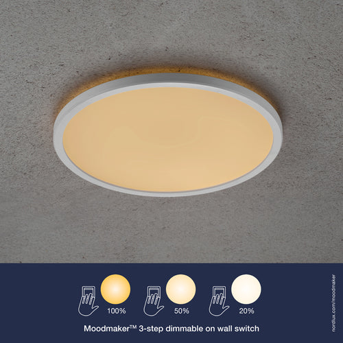 Nordlux Oja Plafondlamp - Ø29cm - LED Stepdim - 2700K - Wit