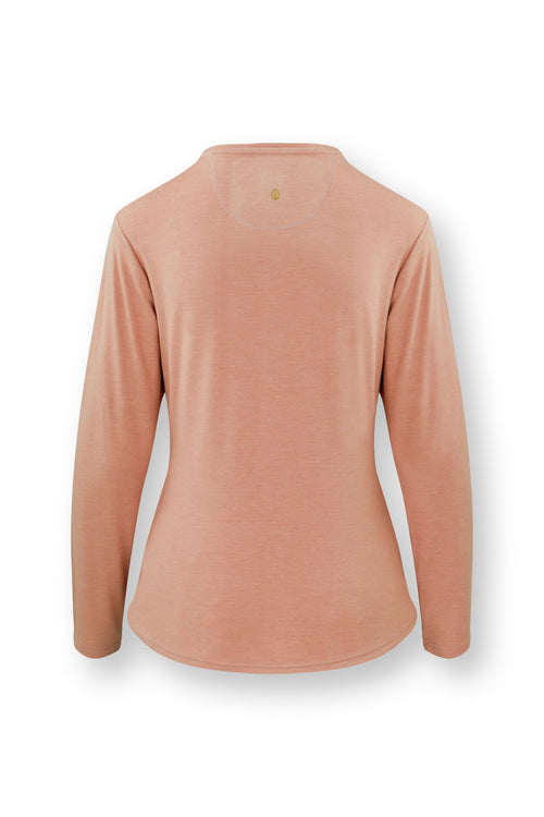 Pip Studio - Tom Pyjama t-shirt - Lange mouw Dames - Melee - Roze - S - vtwonen shop