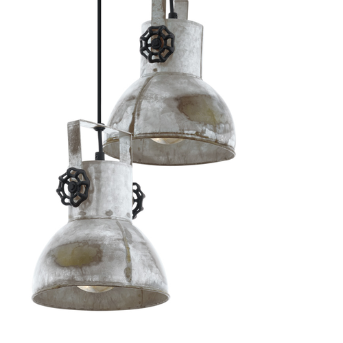 EGLO hanglamp Barnstaple - e27 - bruin-patina/black/oud-zink-look - vtwonen shop