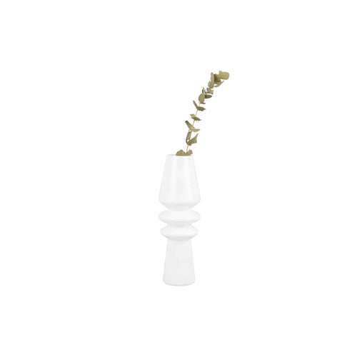 Present Time vaas Sparkle Cone - wit - Ø9cm - vtwonen shop