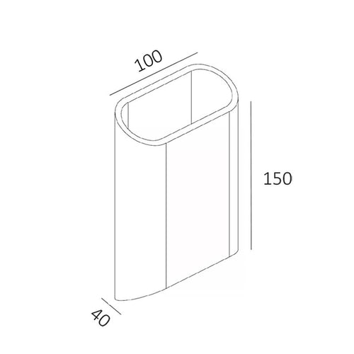 Artdelight wandlamp Diaz - 2 lichts - 4  x 15   cm - goud