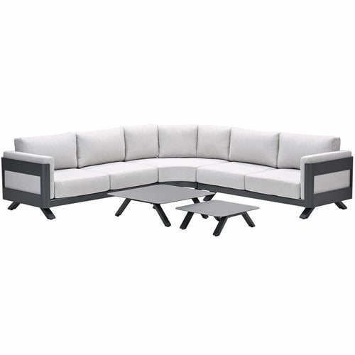 Garden Impressions hoek loungeset Medellin donker grijs 5-delig