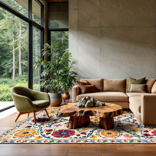 Louis De Poortere vloerkleed Origine - geel - 200x280cm - vtwonen shop