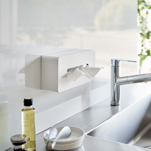 Yamazaki Zelfklevende Tissuebox - Tower - Wit - vtwonen shop