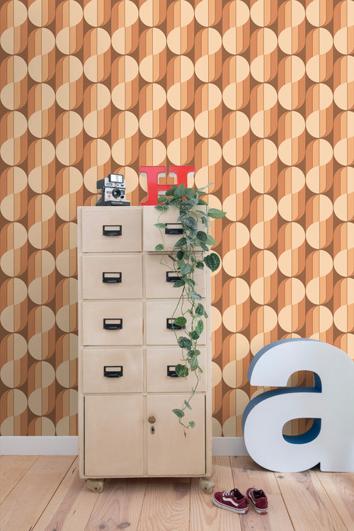 ESTAhome behang retro ornamenten terracotta - 50 x 900 cm - 131590 - vtwonen shop