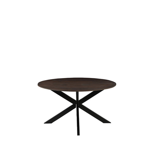 LABEL51 Eettafel Otis - Donkerbruin Mangohout - 130x130x76cm