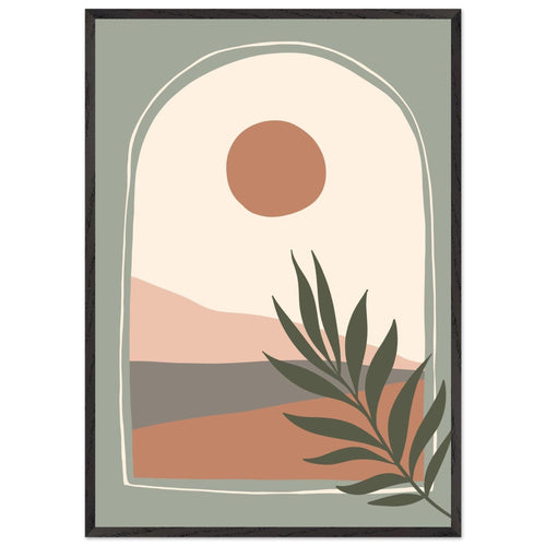 Artfulprints Poster met Lijst Boho – Evening light   - 70x100 cm - Meerkleurig