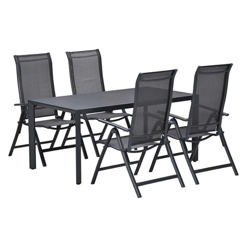 Garden Impressions Tuinset Santos 5-delig - Kasper tuintafel donker grijs