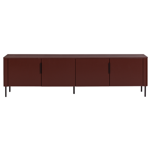 WOOOD tv meubel 200 cm Gunnar - Grenen - Bordeauxrood - 56x200x44
