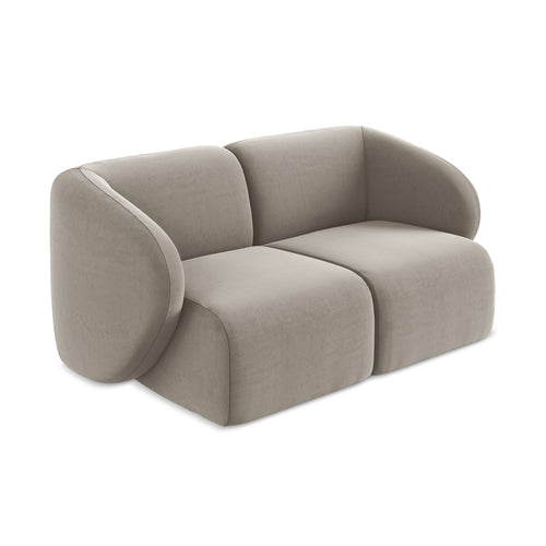 LaMiaSofa Tweezits modulaire bank Cervo - velours - taupe - 174x94x75
