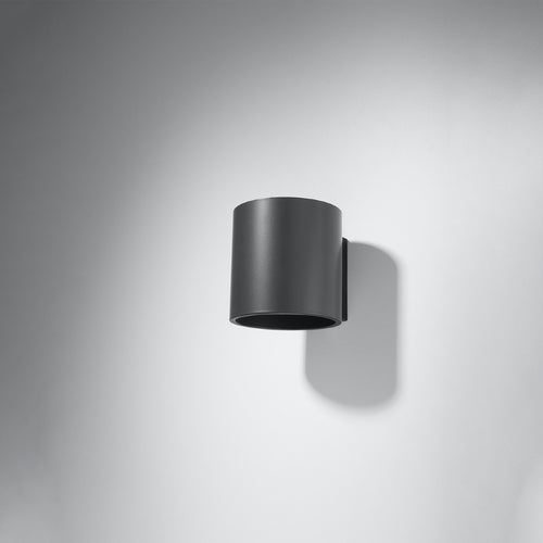 Sollux Lighting Wandlamp ORBIS 1 antraciet - 10x12x10cm