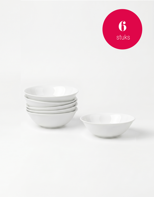 vtwonen - Ontbijtkommen - Wit - 15 cm - Set van 6