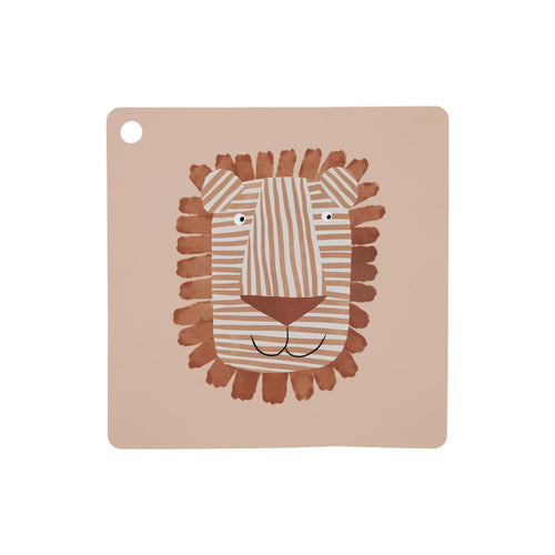 OYOY Placemat Lobo Lion 38 x 38 cm – Bruin
