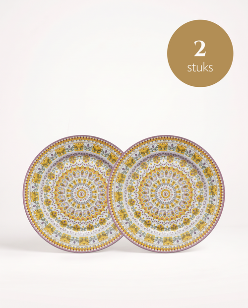 Pip Studio - Borden - Lily & Lotus - Moon Delight - Geel - 32 cm - Set van 2