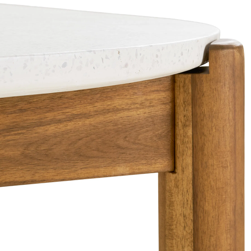 Artichok Teresa houten tuintafel naturel met terazzo blad -  210 x 95 cm