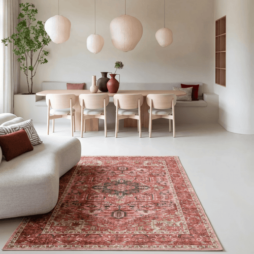 Interieur05 Vintage vloerkleed Evora Roze/Rood