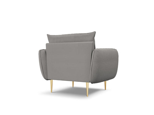 Cosmopolitan Design Fauteuil Vienna boucle, grijs - 94x97x95cm
