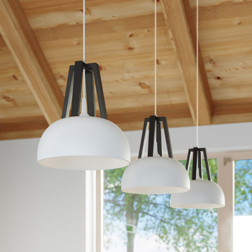 Sollux Lighting Hanglamp CASCO wit/zwart - 30x30x85cm