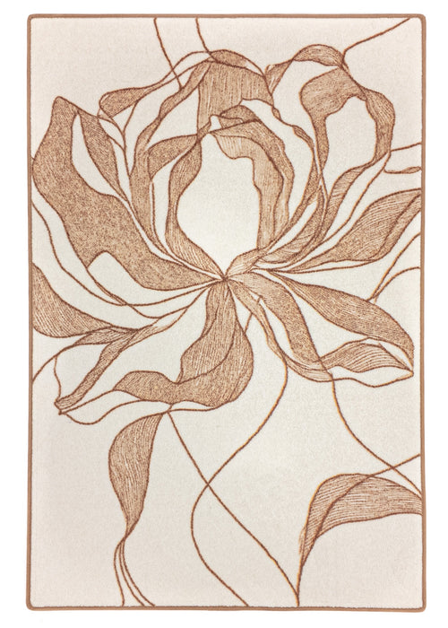 Vloerkleed MOMO rugs x NOŪRA studios - Bloom Beige/ terra 300x400 cm