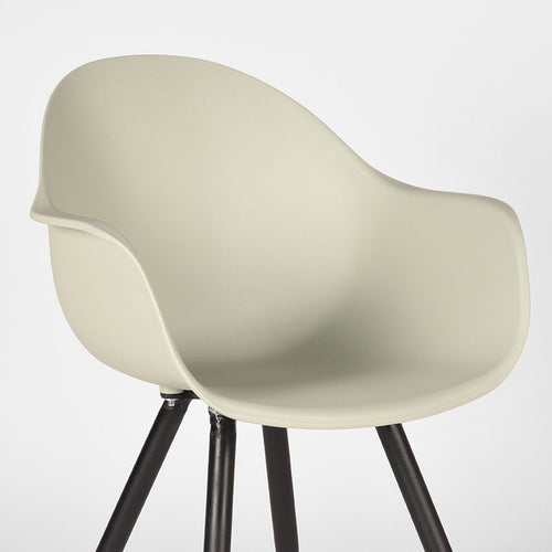 LABEL51 Eetkamerstoel Luca - Beige Kunststof - Set van 2 - vtwonen shop