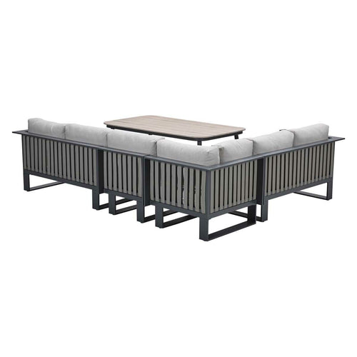 Garden Impressions lounge dining set Gabon - Lagan taupe - 5-delig
