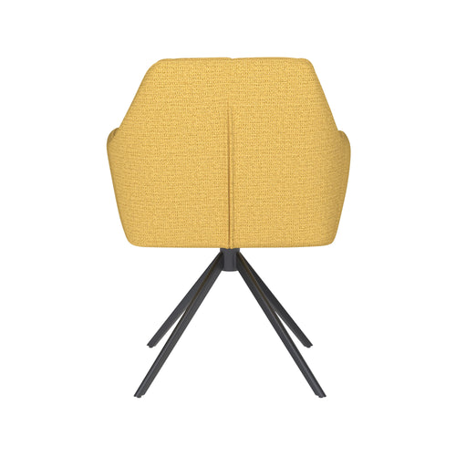 Housecraft Living Pete Eetkamerstoel Draaibaar Metaal Okergeel