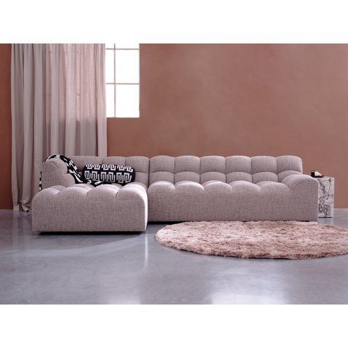 WOOOD chaise longue Allure - Polyester - Bruin Melange - 79x324x165 - vtwonen shop