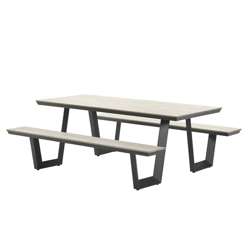 Bell picknick set - 200x178 cm - carbon black - light teak vironwood - vtwonen shop