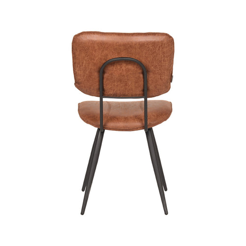 LABEL51 Eetkamerstoel Fos - Cognac - Zithoogte 50cm - Set van 2 - vtwonen shop