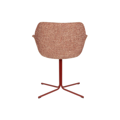 Zuiver Nikki Eetkamerstoelen Met Armleuningen Terra/ Rood - Set van 2