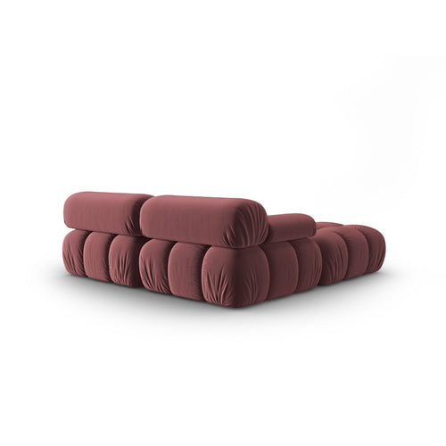 Cosmopolitan Design - Modulaire bank Cortina 3-zits, flueel roze - 188x188x70cm