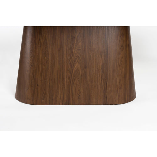Housecraft Living Almira Eettafel Ovaal 180 cm Hout/ Marmerlook Walnootkleur - Bruin