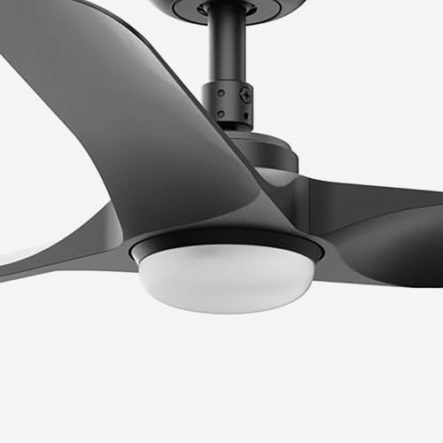 Faro Hey Kleine plafondventilator met 3 bladen, matzwart met licht, 2700 - 4000 - 6000K, Tuya Smart System